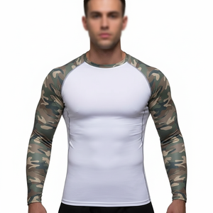Premium Quality Custom Sublimation Pullover Long Sleeve Rash Guard <b>for</b> BJJ MMA Jiu Jitsu UPF 50 <b>Compression</b> <b>Shirt</b> Clothing - Product Image 1