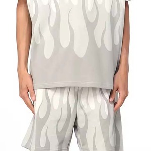 ELEGANT CORPORATION Nouveauté 2026 Ensemble T-shirt à manches courtes et short pour homme, imprimé par transfert thermique, uni, décontracté, respirant, personnalisé, pour l'été - Product Image 4