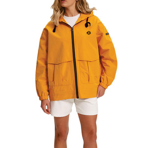 Trendy Wholesale Women Orange Hooded <b>Rain</b> Windbreaker <b>Jacket</b> Custom <b>Lightweight</b> Waterproof Outdoor Casual Zip Up <b>jacket</b> for <b>men</b> - Product Image 1