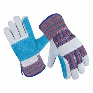 Gants industriels robustes en cuir de vachette pleine fleur, double paume renforcée, équipement de sécurité pour monteurs canadiens et travaux de jardinage domestique - Product Image 6