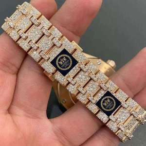 Nuevo Reloj Automático de Lujo Deportivo, Estilo Hip Hop, Completamente Adornado con Piedras, Mecánico, Analógico, de Cuarzo, Acero Inoxidable, Moissanita, Esfera de Cristal de 42 mm con Indicadores - Product Image 2
