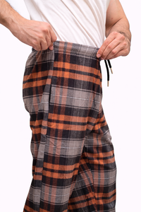 Pantalon de pyjama en flanelle à carreaux pour homme, pantalon de jogging doux et respirant, fabricant OEM, pantalon de jogging en flanelle à carreaux avec taille élastique - Product Image 2