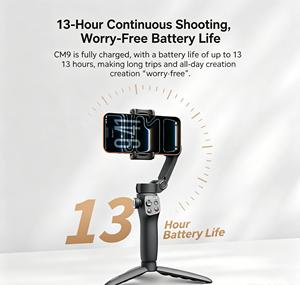 Estabilizador de Gimbal 3 en 1 con Barra de Extensión Integrada y Trípode Plegable para Teléfono Inteligente con Seguimiento por IA para Vlogging - Product Image 4