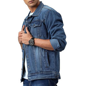 Blouson en jean d'hiver personnalisé pour homme - Qualité supérieure 100% coton respirant, séchage rapide, écologique, OEM, style décontracté streetwear, délavage à la pierre - Product Image 1