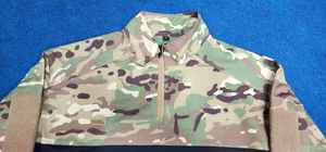 Custom Brand Name Unisex Tactical Long Sleeve T-<b>shirts</b> Polyester/Cotton Knitted Fabric Breathable Quick Dry <b>Camouflage</b> - Product Image 3