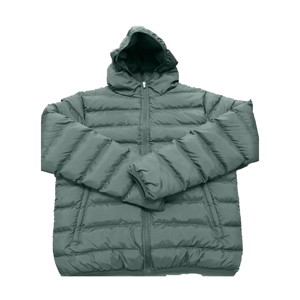 Veste matelassée à capuche pour homme, couleur unie, manteau d'hiver, rembourrage épais en polyester, coupe-vent, fermeture éclair, style décontracté, coupe régulière - Product Image 6