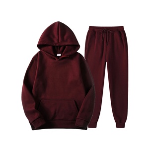 Ensembles de survêtements unisexes coupe classique pour la vente en gros, avec broderie de logo personnalisée, pour le sport et l'hiver - Product Image 1