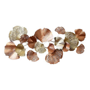 Décoration murale en métal en forme de feuille de ginkgo dorée, faite à la main, de qualité supérieure, pour salon, bureau, maison, chambre, au prix le plus bas. - Product Image 2