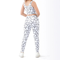 Conjunto Deportivo para Hombre, Talla Grande, para Yoga y Fitness, Sujetador Deportivo y Leggings de Cintura Alta con Cinturón y Encaje, Ropa Deportiva sin Costuras