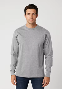 Camisetas de Hombre 100% Algodón de Alta Calidad OEM ODM Personalizadas, Manga Larga, Logotipo Bordado Personalizado, Impresión por Sublimación, Camisetas al por Mayor - Product Image 4