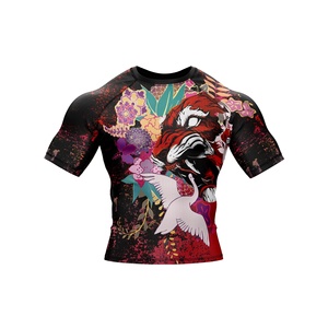 High Quality ODM OEM Customized Long Sleeve Rash Guard <b>Men</b> Spandex/Polyester UPF50 Printed <b>Compression</b> Quick Dry Anti-Bacterial - Product Image 4