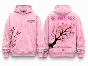 Sudadera con Capucha Personalizada con Estampado de Flores de Cerezo Rosa, Sudadera Holgada de Estilo Urbano, Unisex, OEM, ODM - Product Image 3