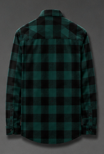 Chemise en flanelle à carreaux à manches longues pour homme de haute qualité, coupe classique, décontractée, en coton, boutonnée - Product Image 6