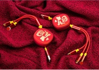 Coffret Cadeau Cheval 2026 – Boîte Cadeau d'Affaires Rouge à Ouverture Facile avec Câble de Données – Ensemble Deux Pièces Connecteurs Lightning/Micro USB/Type-C – Charge Rapide