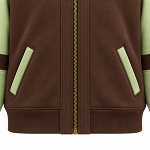 Cropped Full <b>Zip</b> <b>Hoodie</b> Fleece Polyester Knitted Sweatshirt <b>Zip</b>-Up Upper Winter Wear Unisex Soft <b>Pocket</b> - Product Image 4