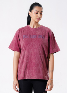 T-shirts amples et décontractés pour femmes en toile 100 % coton de qualité supérieure, délavés à l'acide, personnalisés et respirants - Product Image 3