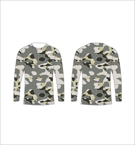 T-shirt à manches longues camouflage orange et vert pour homme, motif abstrait, col rond, décontracté, streetwear, hauts pour la gym et l'entraînement - Product Image 6