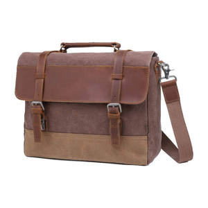 Sac à main et sac messager pour homme en toile avec compartiment pour ordinateur portable de 15 pouces, design portable et doux pour un usage quotidien - Product Image 4