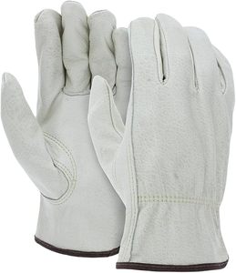 Leather <b>Work</b> <b>Gloves</b> for Men or Women for Construction, Wood cutting, Driving, Water Resistant, Keep <b>warm</b> and Soft - Product Image 1