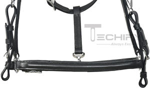 Brida Inglesa de Cuero Marrón Personalizada con Narquera Acolchada y Herrajes de Acero Inoxidable para Equitación - Product Image 3