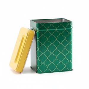 กระป๋องชาเหล็กสี่เหลี่ยมสำหรับของขวัญเทศกาล บรรจุภัณฑ์ช็อกโกแลตและลูกอม - Product Image 4