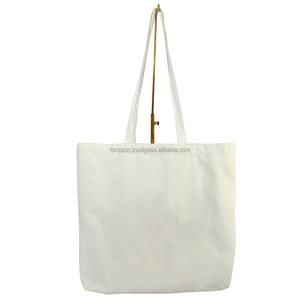 Bolsa de Tela Gruesa al por Mayor, Bolsa de Compras de Algodón con Logotipo Personalizado, Bolsillo, Duradera, Reutilizable, Promocional, con Cierre de Cremallera - Product Image 2
