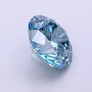 Diamant CVD de laboratoire taille ronde, 1,2 carat, couleur bleu vif fantaisie, clarté SI2, polissage excellent, pierre brute de qualité supérieure pour bague - Product Image 4
