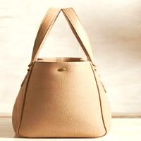 Sac fourre-tout de luxe en cuir marocain fait main Royaa, beige structuré, sac de travail à poignée supérieure, en cuir pleine fleur, fermeture éclair, 5L