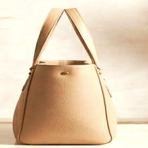 Royaa Handmade Moroccan Leather Tote Bag Beige Structured Work Purse Top Handle Full Grain Tan Leather Zipper Closure Water - Product Image 3