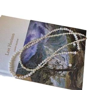 Collar de Perlas Pequeñas con Cuentas de Plata S925 de Estilo Barroco de Alta Gama, Gargantilla con Cadena para Clavícula que Exuda Temperamento - Product Image 5