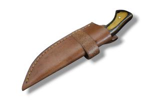 Cuchillo de caza hecho a mano con hoja fija de acero inoxidable tipo Drop Point y mango de madera, cuchillo utilitario EDC. - Product Image 4