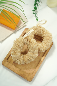 แหวนขัดรังบวบธรรมชาติแบบใช้ซ้ำได้ทำด้วยมือจากดินพร้อมส่ง - Product Image 4