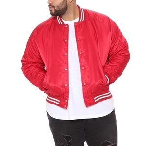 Veste de baseball en satin style universitaire vintage, veste bomber tendance pour hommes et femmes, grande taille, veste en polyester pour hommes avec doublure en satin - Product Image 1