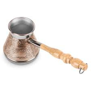 Cafetière turque grecque en cuivre épais de qualité supérieure, robuste, gravée, pour cuisinière, avec poignée en bois vintage, pour usage domestique - Product Image 6