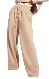 Pantalones de Invierno para Mujer, Holgados, de Pierna Ancha, Estilo Hip Hop, Cintura Alta, de Felpa, Poliéster/Algodón, Color Sólido - Product Image 2