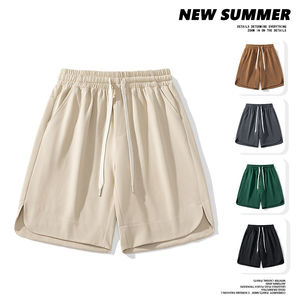 Pantalones cortos deportivos de baloncesto para hombre, de tela no tejida, transpirables, para calentamiento en el gimnasio, tallas grandes, con logotipo de equipo personalizado impreso, al por mayor, lisos, estilo cropped. - Product Image 3