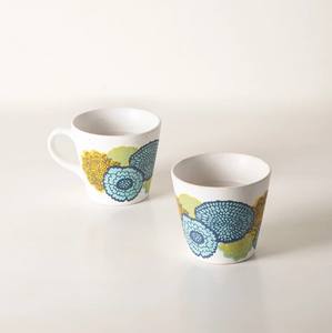 ชุดแก้วกาแฟเซรามิคลายดอกไม้สุดหรู พร้อมลายพิมพ์สีสันสดใส เคลือบเงา ด้ามจับถนัดมือ ดีไซน์พร้อมเป็นของขวัญ - Product Image 1