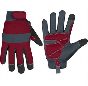 Guantes de Trabajo Mecánico de Alta Resistencia, Palma de Gamuza Sintética, Dorso de Spandex Transpirable, Guantes de Seguridad Reforzados, Tendencia Europea - Product Image 2
