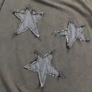 T-shirts pour hommes en coton brodé effet vieilli 260 g/m² avec taille et design personnalisés, lavage à l'acide, t-shirts de haute qualité - Product Image 3