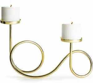 Porte-bougie décoratif en métal doré pour mariage, événement festif, fait main, lot de 3, support en fer pour bougies, décoration de table pour la maison - Product Image 3