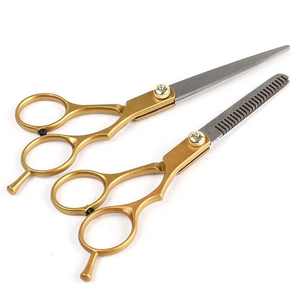 Tijeras de Peluquería Profesionales Doradas de Acero Inoxidable de 6.0 Pulgadas para Cortar y Entresacar Cabello - Product Image 2