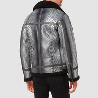 Veste en cuir blanc imitation fourrure pour homme, peau de vache et peau de mouton