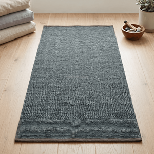 Modern Chevron Pattern Jute & Cotton Area Rug Blue Gray Tone Indian Wholesale Handloom Indoor Outdoor <b>Mat</b> for Travel Picnic <b>Mat</b> - Product Image 5