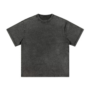 Fournisseur OEM de T-shirts délavés à l'acide, T-shirts en coton vieilli, impressions personnalisées, commandes en gros, fabrication pour l'exportation destinée aux acheteurs mondiaux - Product Image 3