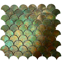 Carreaux de mosaïque autocollants en or rose métallisé pour usage intérieur/extérieur, salle de bain, couloir, salon, escalier - Résistants à l'eau