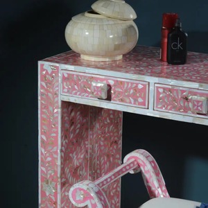 Table console décorative en nacre pour chambre et salon, meuble de décoration - Product Image 1