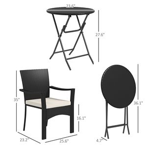 Set di Mobili da Esterno in Vimini Bianco con Cuscini per Veranda, Cortile e Giardino, con Tavolo e Sedie in Ferro per Ospedali - Product Image 3