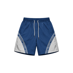 Design Your Own Custom Men's Sporty Satin Tracksuit Set Color Blocking Windbreaker Jacket Shorts Breathable Polyester Spring - Product Image 3