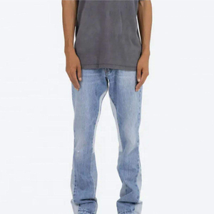 Pantalons en denim de coton classiques personnalisables, style streetwear, pantalons en denim de coton confortables et élégants - Product Image 5