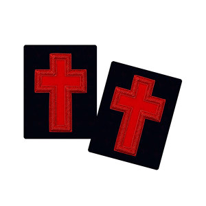 Insignia Roja para la Manga del Abrigo de los Caballeros Templarios |   Accesorios para el Uniforme de los Caballeros Templarios |   Accesorios de Vestimenta Masónica - Product Image 1